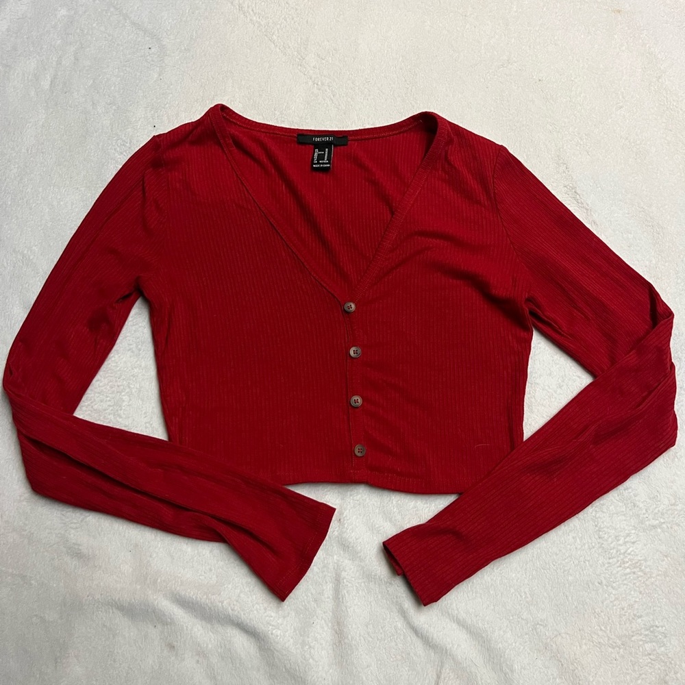 Red Forever 21 Crop Top